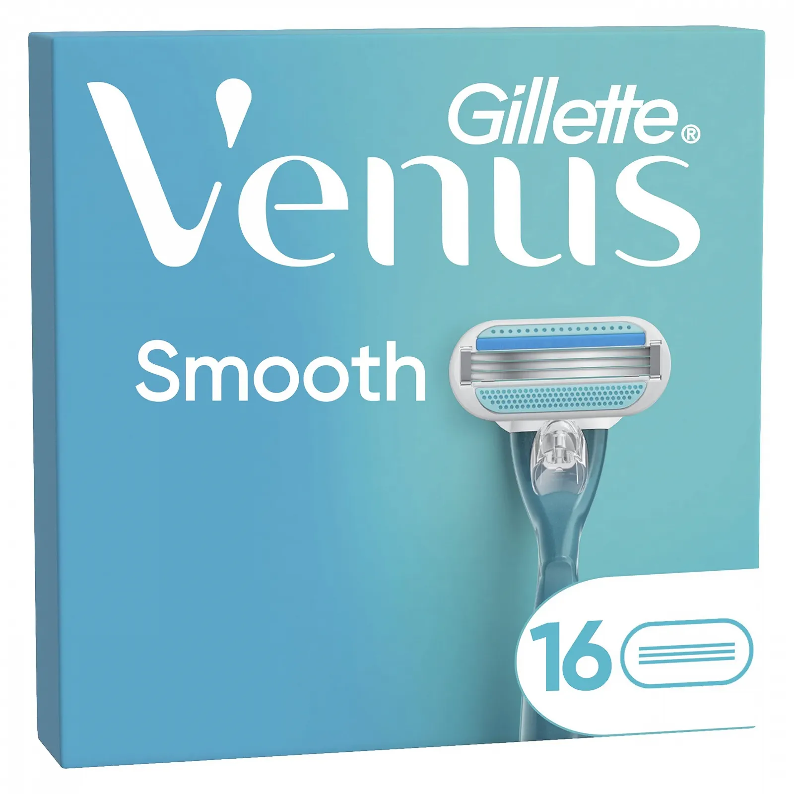 Сменные кассеты для женской бритвы Gillette Venus Smooth 16 шт., фото №1 Сменные кассеты для женской бритвы Gillette Venus Smooth 16 шт., фото №1