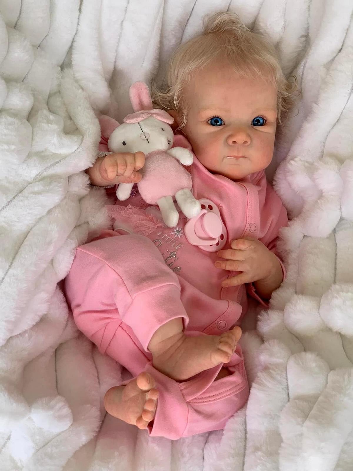 Кукла Zero pam Reborn Baby Полностью силиконовая 45 см Блондинка Водонепроницаемая От 3 лет, фото №3