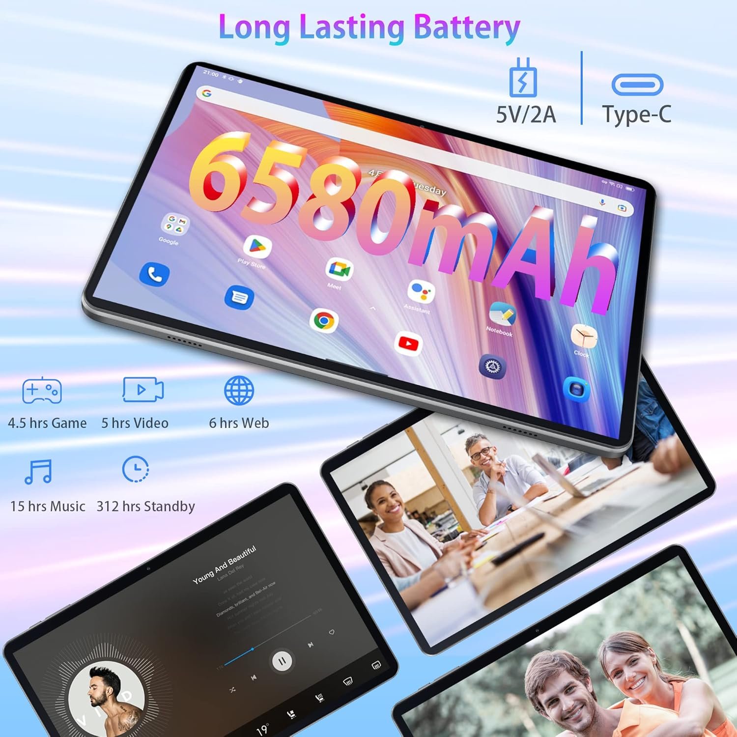 Планшет 10" Oscal Pad 70 4+3/64Gb 4 ядра Android 12 6580 mAh Grey, фото №5