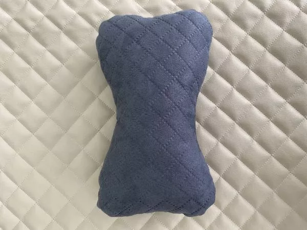 Автоподушка підголівник з Алькантари штучної замші Сіра металлік, фото №2