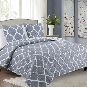 Покривало Euromat 180 x 220 см Сіро-білий - Марокканський меридіан - Фото 1