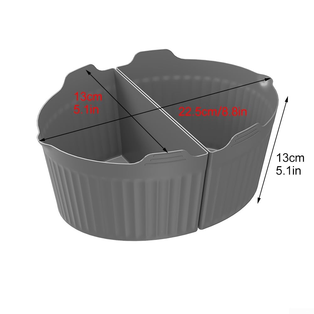 Силіконовий роздільник 2-в-1 для повільноварки 7QT 8QT сірий, фото №2 Силіконовий роздільник 2-в-1 для повільноварки 7QT 8QT сірий, фото №2