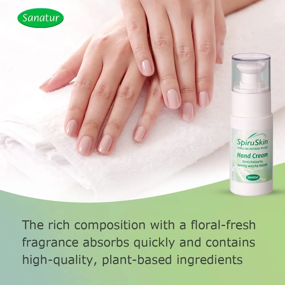 Крем для рук Sanatur SpiruSkin 50 мл Для всіх типів шкіри, фото №4