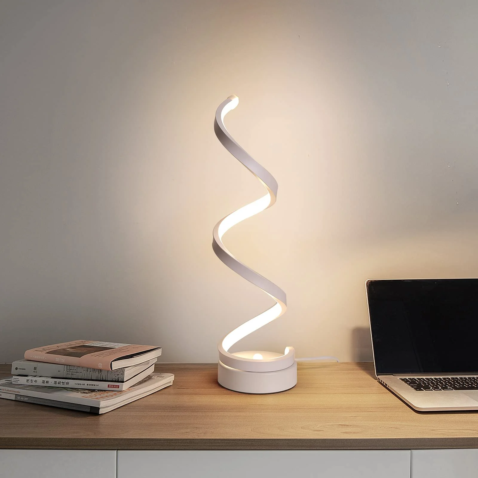 Настільні лампи 2 шт. Spiral LED 16 Вт 1440 лм 4500 K White, фото №7
