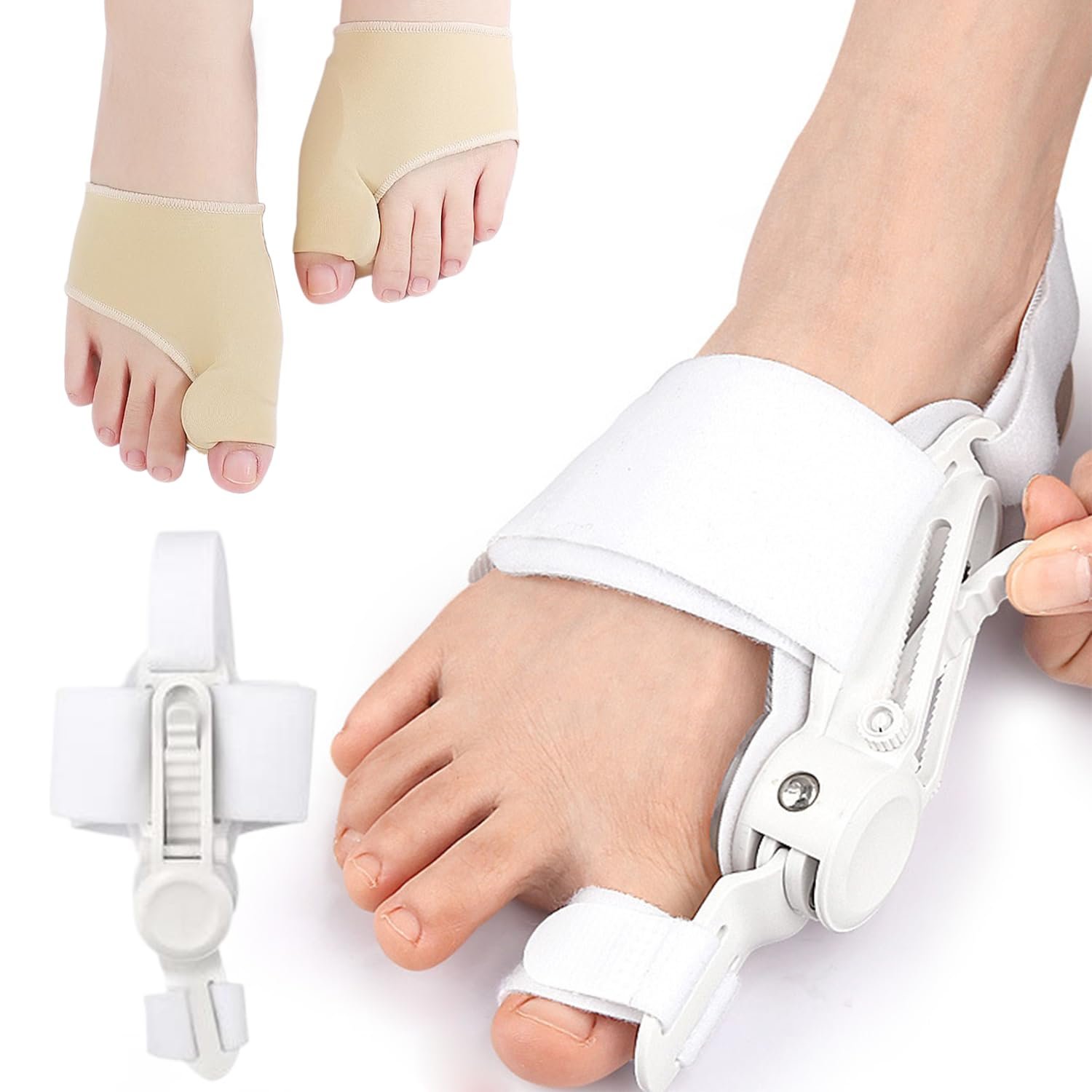 Шина для коррекции Hallux Valgus, регулируемая, фиксатор для большого пальца ноги, фото №1