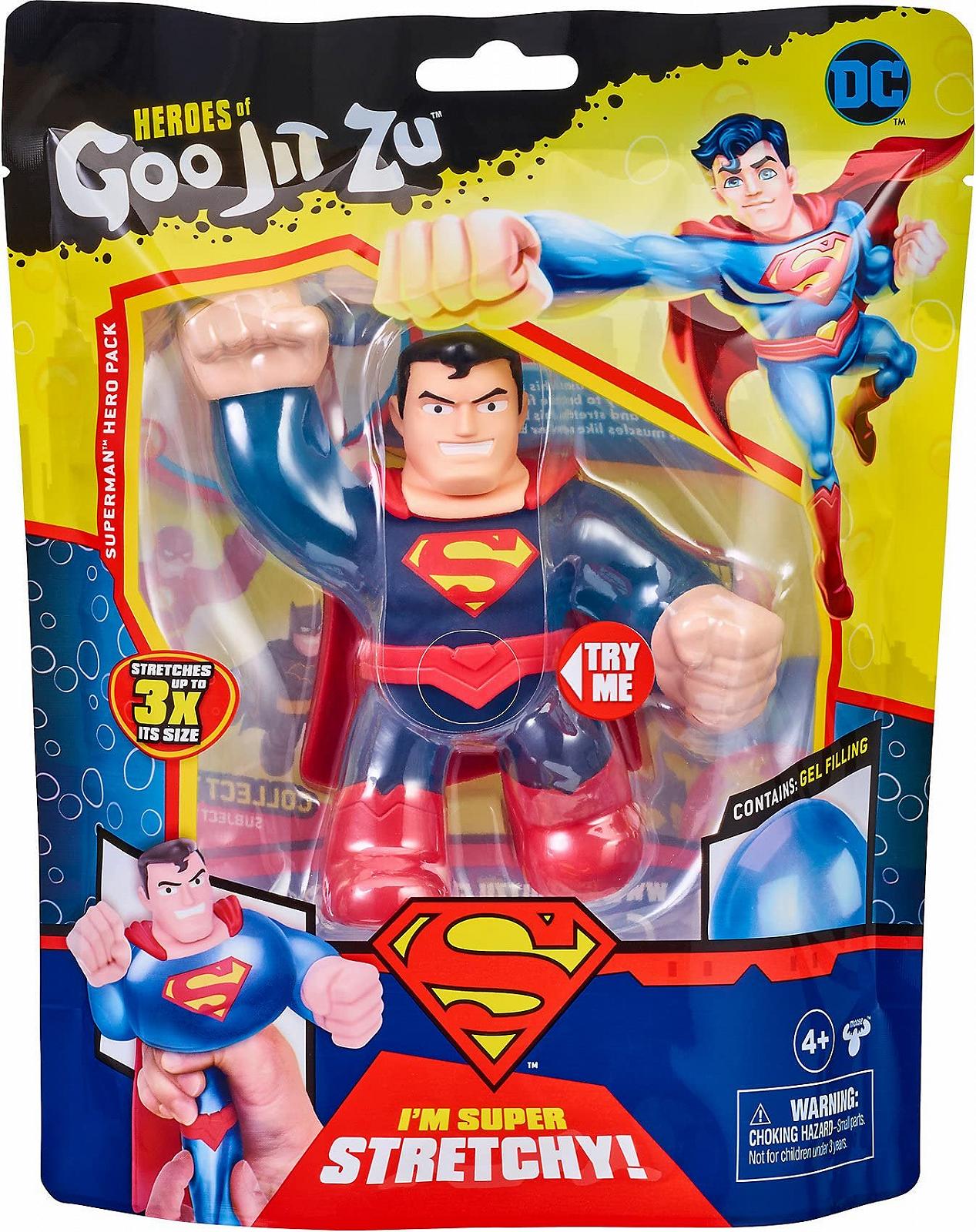 Фигурка Super Stretchy Heroes of Goo Jit Zu DC Edition Супермен, красный/синий, фото №4