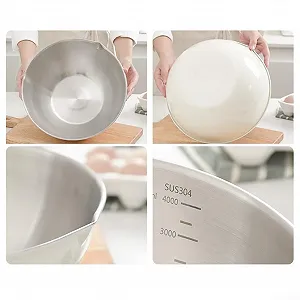 Миска для змішування 304 Edelstahl 20 см 28 см White synthetic.ua - Фото 1