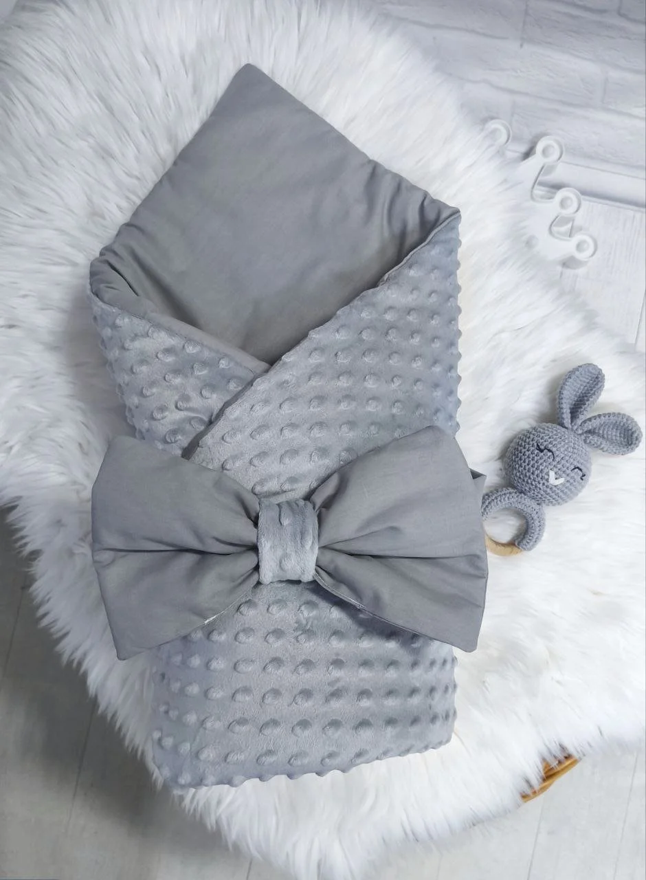 Набір на виписку демісезон, утеплювач виймається Плюш сірий, фото №3 Набір на виписку демісезон, утеплювач виймається Плюш сірий, фото №3