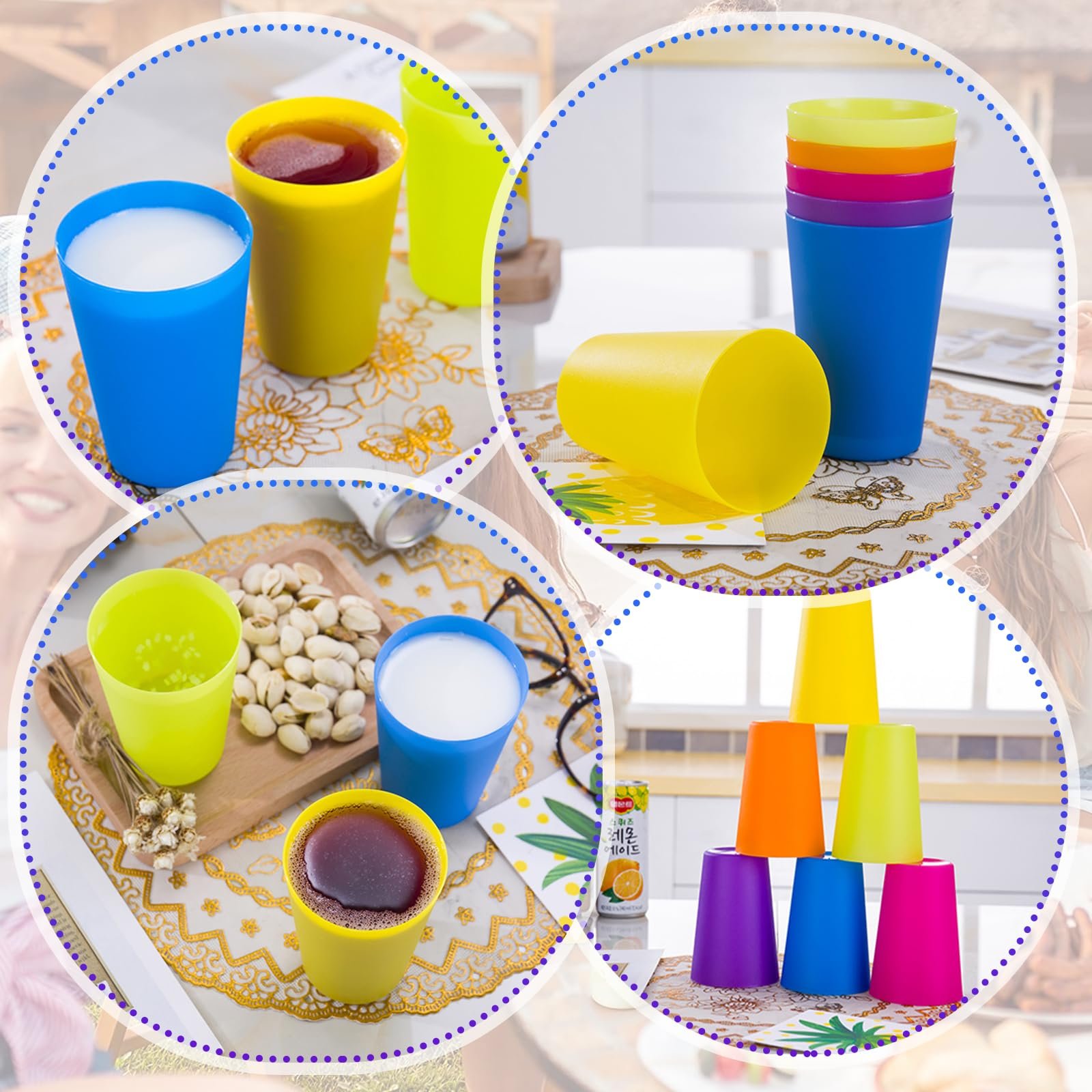 Чашка Пластикова Різнобарвна 260 мл, 12 шт, фото №6