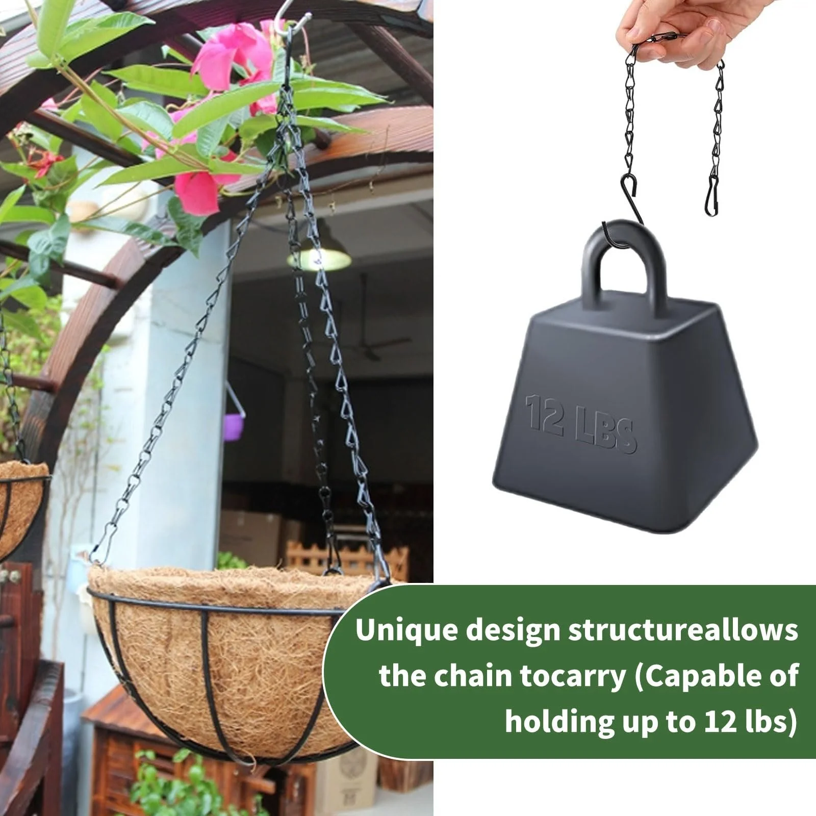 Цепи для подвешивания 12 шт. 42 cm Черные Металлические, фото №4