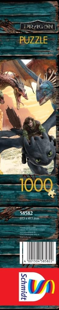 Пазл Schmidt Spiele How to Train Your Dragon Ready to Strike 58582 1000 элементов Черный, Синий/Фиолетовый, фото №2