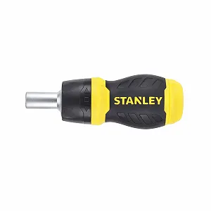 Викрутка з набором біт Stanley 066358 Stubby з храповим механізмом synthetic.ua - Фото 1