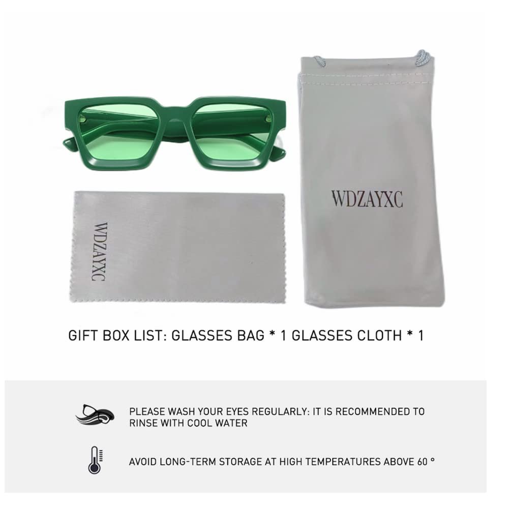 Вінтажні прямокутні сонцезахисні окуляри WDZAYXC для жінок і чоловіків, із захистом UV400, фото №5