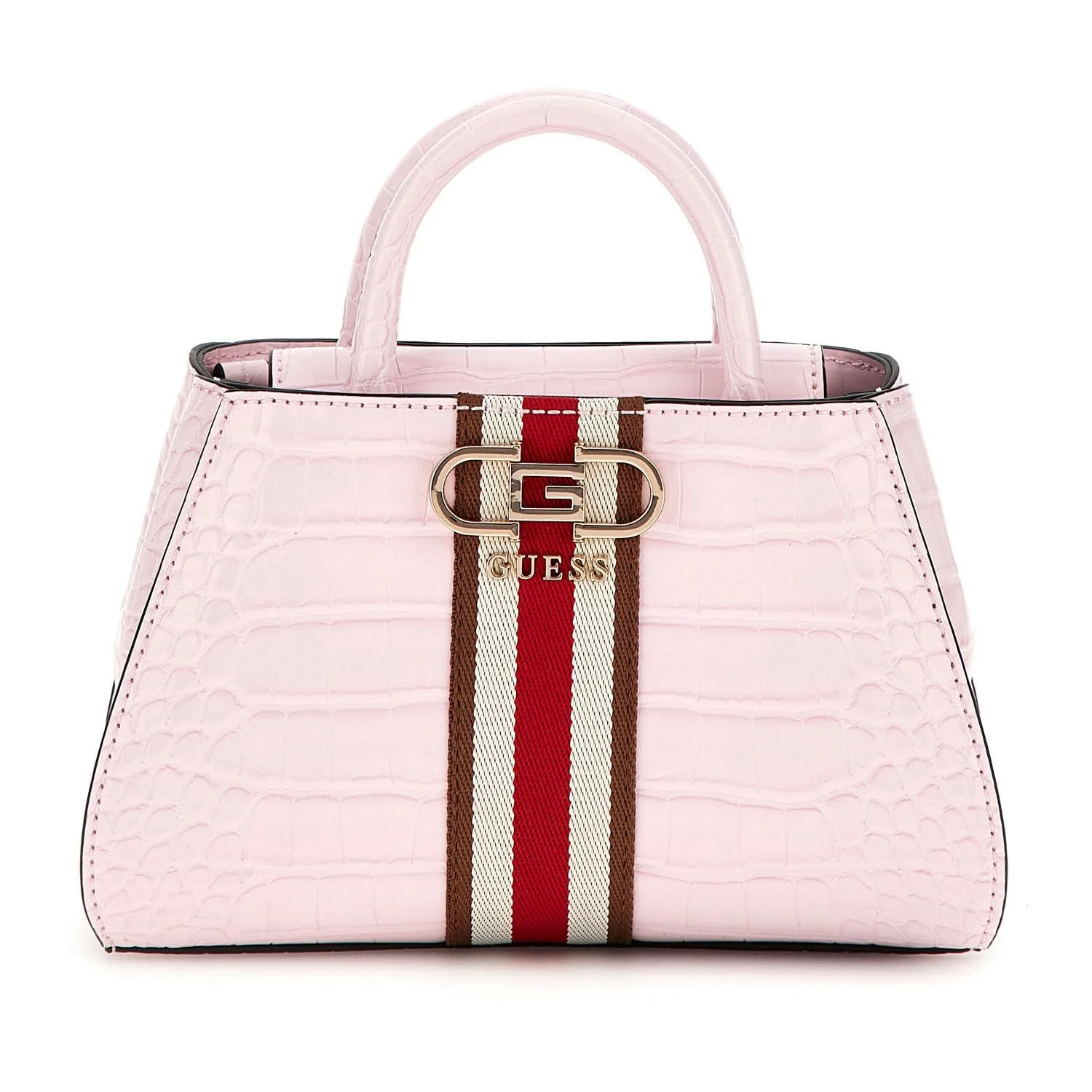 Сумка GUESS Nelka Mini Satchel Блідо-рожевий, фото №1