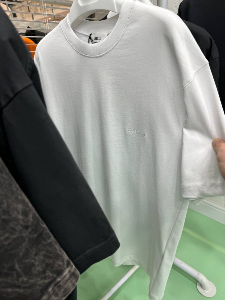 Футболка белая Ami Paris White f648, фото №5