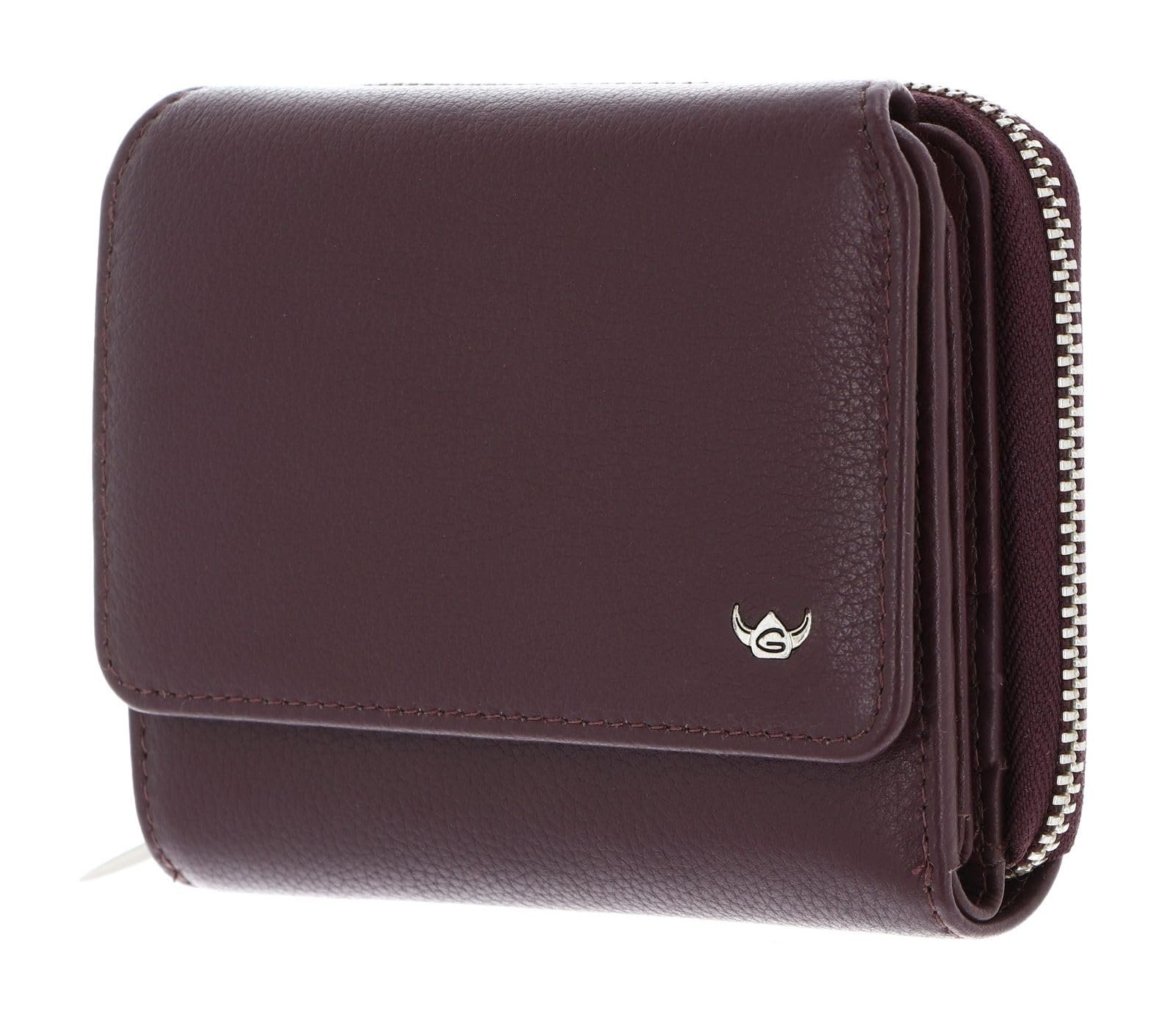 Кошелек кожаный с RFID Golden Head Madrid 11.5 см, Amarone, фото №1