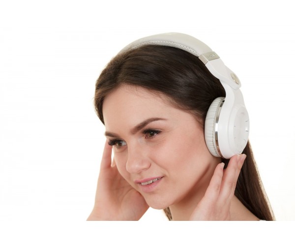 Бездротові Bluetooth навушники Bluedio T2 Plus з вбудованим радіо Білий, фото №7