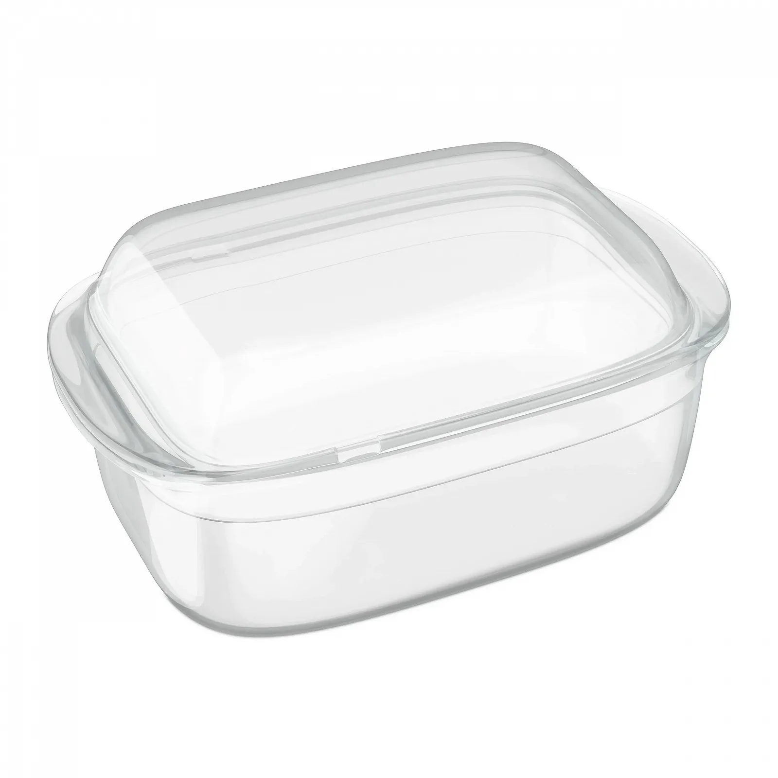 Форма для запікання Relaxdays з кришкою скляна 4,5 л прозора, фото №1