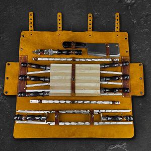 Набор шампуров "Тигнармэн" в кожаном кейсе 13 предметов synthetic.ua - Фото 1