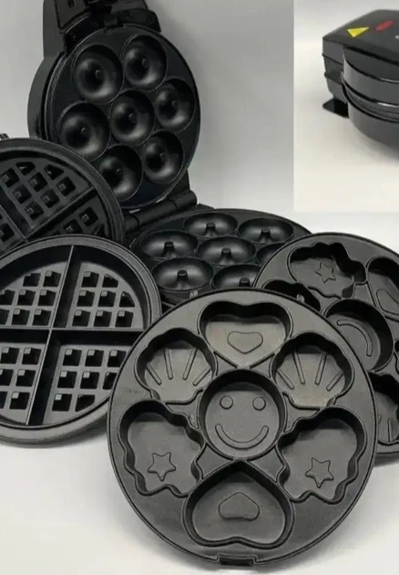 Вафельница электрическая круглая аппарат для пончиков Rainberg RB-2275 3в1 1800 Вт, фото №4