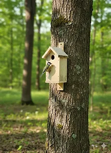 Шпаківня,  будиночок для птахів,  дерево - Фото 1