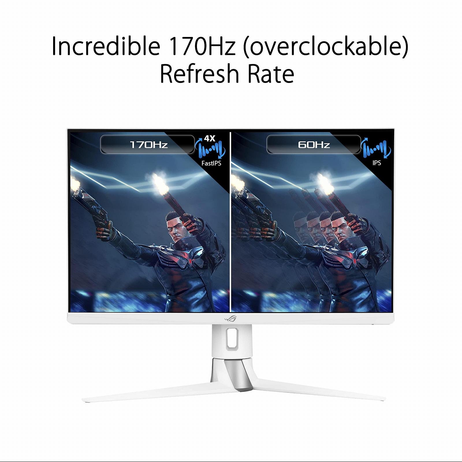 Монітор ASUS ROG Strix XG27AQ-W Ігровий 27 дюймів WQHD 170Hz 1ms GtG G-Sync білий, фото №3