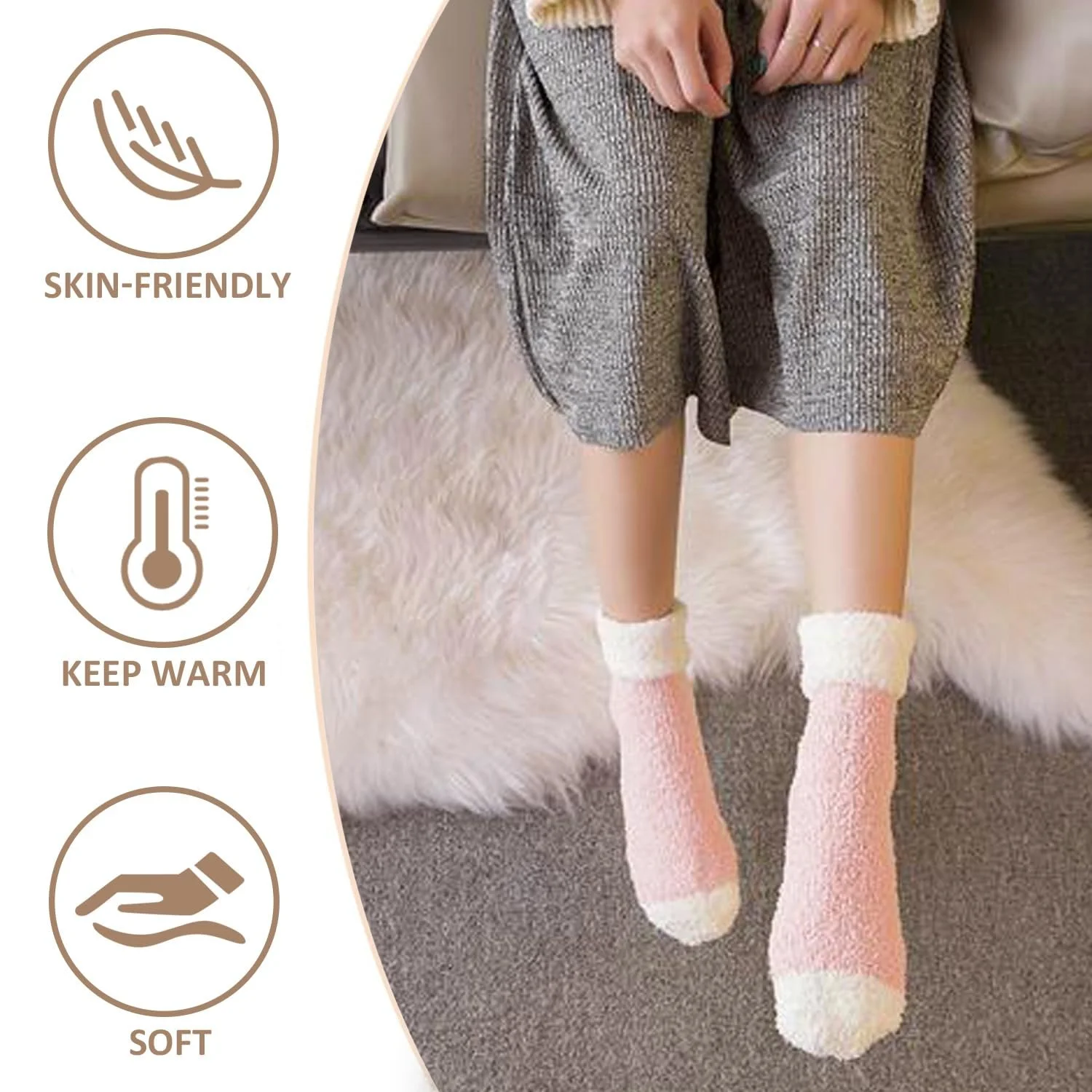 6 пар Пушистых Зимних Плюшевых Носков, Милые Женские Термоноски, Конфетные Утолщенные Носки для Сна, Носки для Пола средней длины (6 моделей), цвет, фото №6 6 пар Пушистых Зимних Плюшевых Носков, Милые Женские Термоноски, Конфетные Утолщенные Носки для Сна, Носки для Пола средней длины (6 моделей), цвет, фото №6
