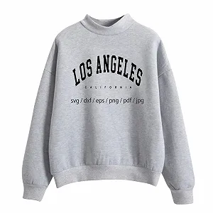 Женская Толстовка YEBIRAL Пуловер Los Angeles Letter Print Теплая Повседневная - Фото 1