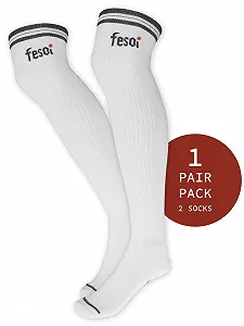 Жіночі шкарпетки вище коліна Бавовна Білий synthetic.ua - Фото 1