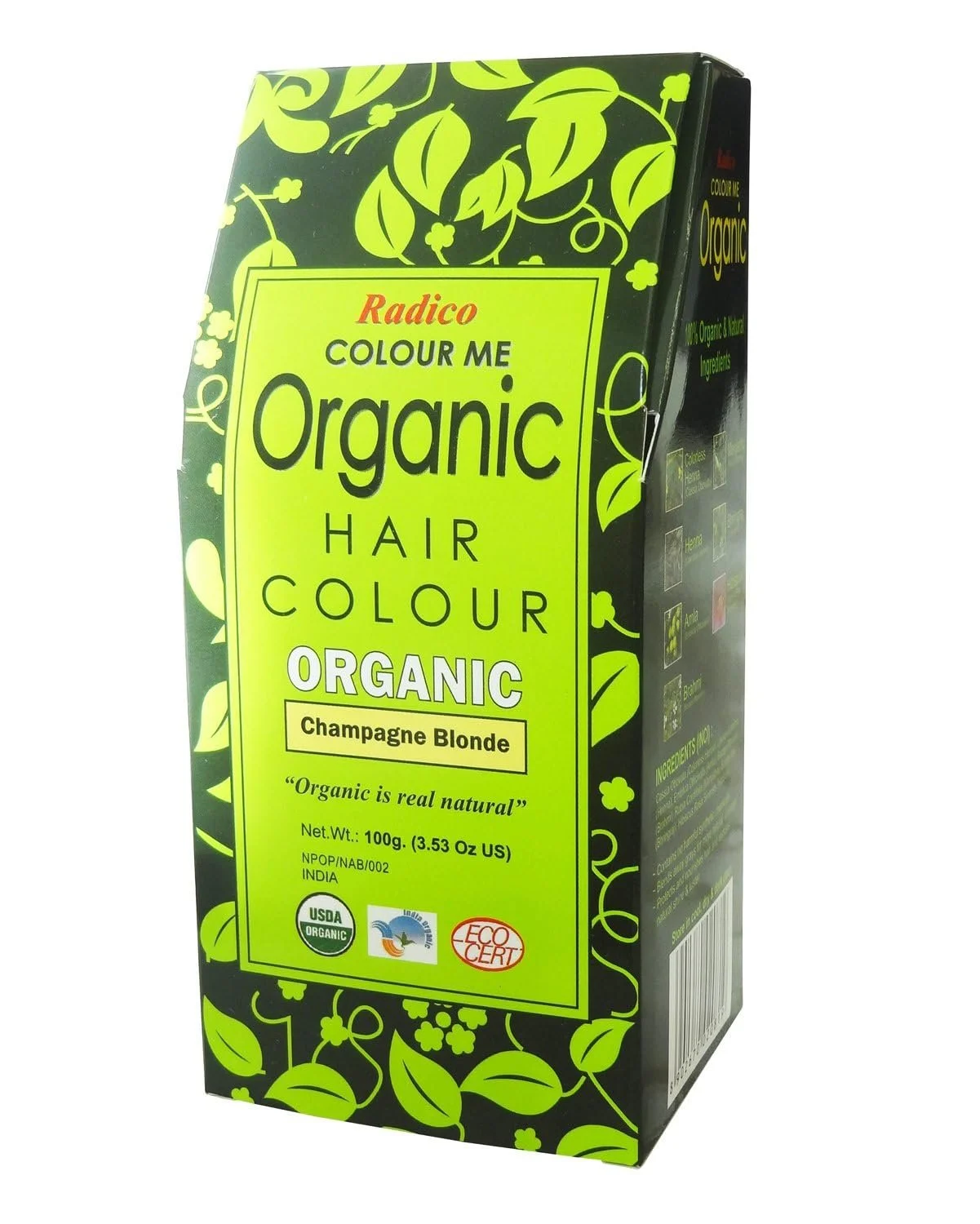 Фарба для волосся Radico Colour Me Organic 100% Natural Champagne Blonde, фото №2