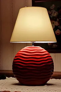 Настільна лампа Generisch Elita Red Glaze Champagne керамічна synthetic.ua - Фото 1