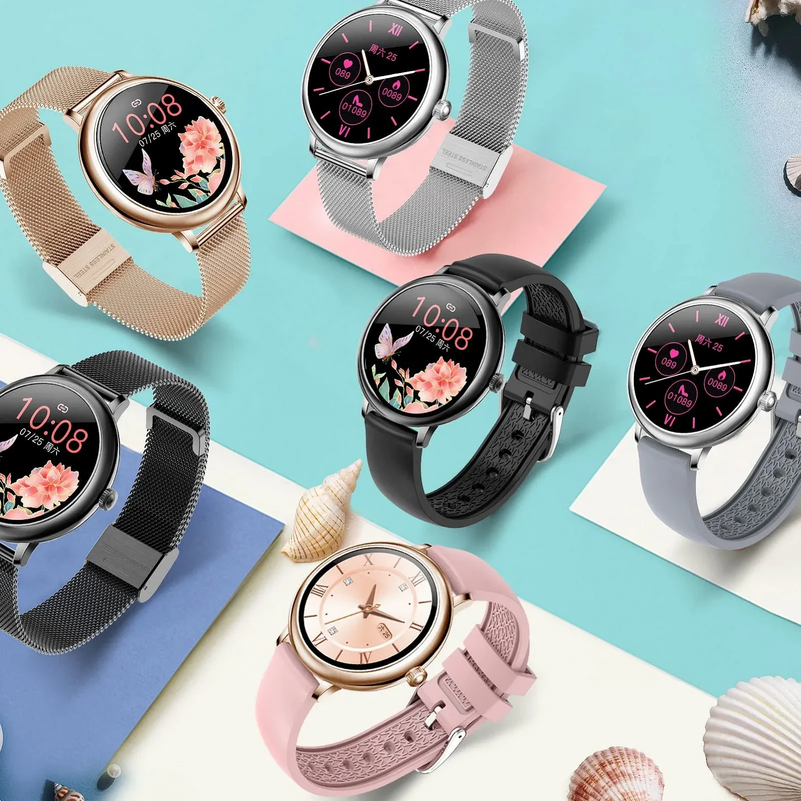 Смарт-годинник findtime для жінок 2022 SMS виклики Gold, фото №6