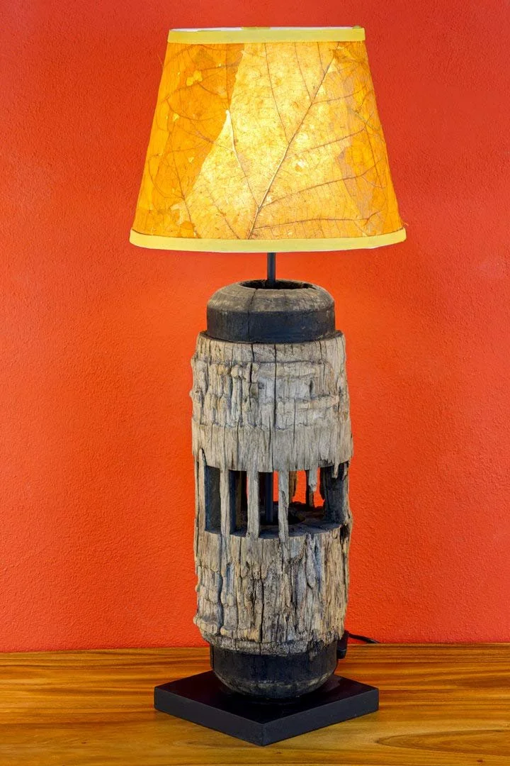 Настільна лампа Kinaree Thaiiri дерево листя тикового дерева 60-90 см, фото №3