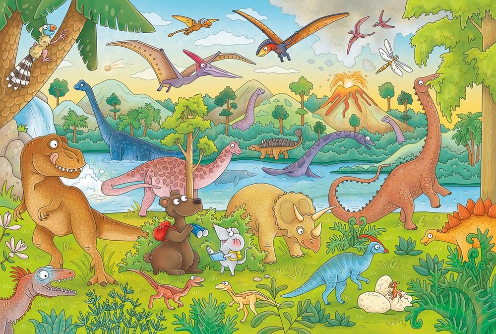 Пазл Schmidt Spiele Mauseschlau und Bärenstark Journey to Prehistoric Times 60 деталей, фото №1 Пазл Schmidt Spiele Mauseschlau und Bärenstark Journey to Prehistoric Times 60 деталей, фото №1