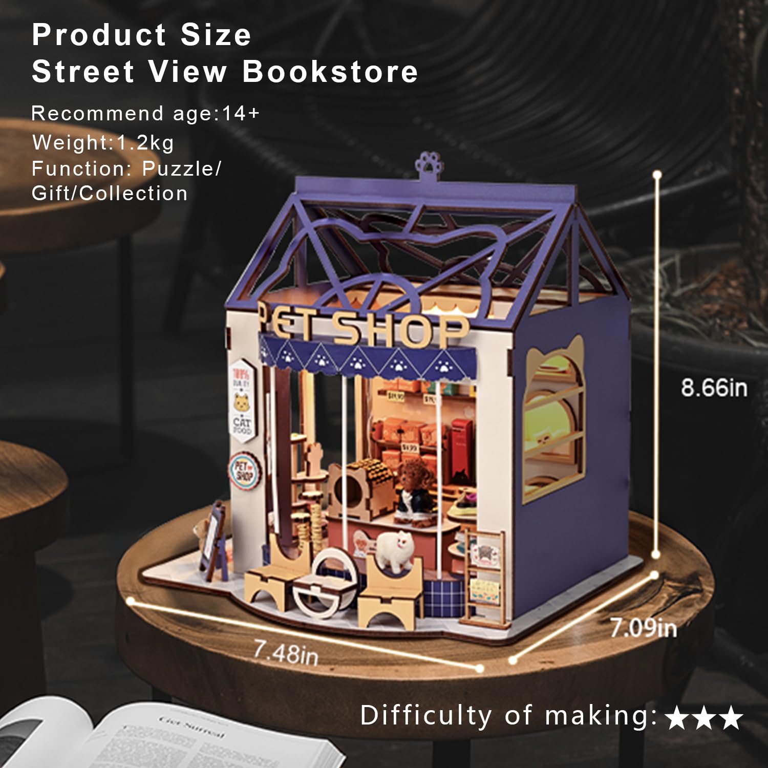 Набор AONGAN DIY Miniature Street View Pet House, фото №2