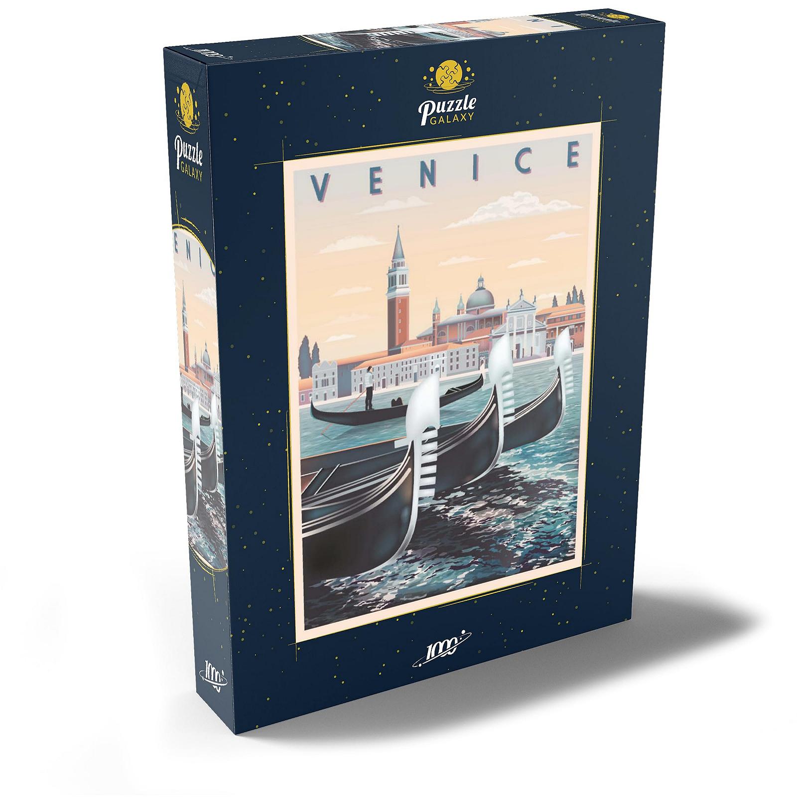 Пазли MyPuzzle Special Collection by Puzzle Galaxy Венеція, Італія, вінтажний постер у стилі ар-деко, ілюстрація Premium 1000 елементів, фото №2