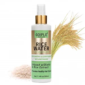 Тоник для волос Рисовая вода Натуральный веганский тоник из рисовой воды для женщин и мужчин, Сыворотка для волос из рисовой воды для сухих, вьющихся, слабых, поврежденных волос - Фото 1
