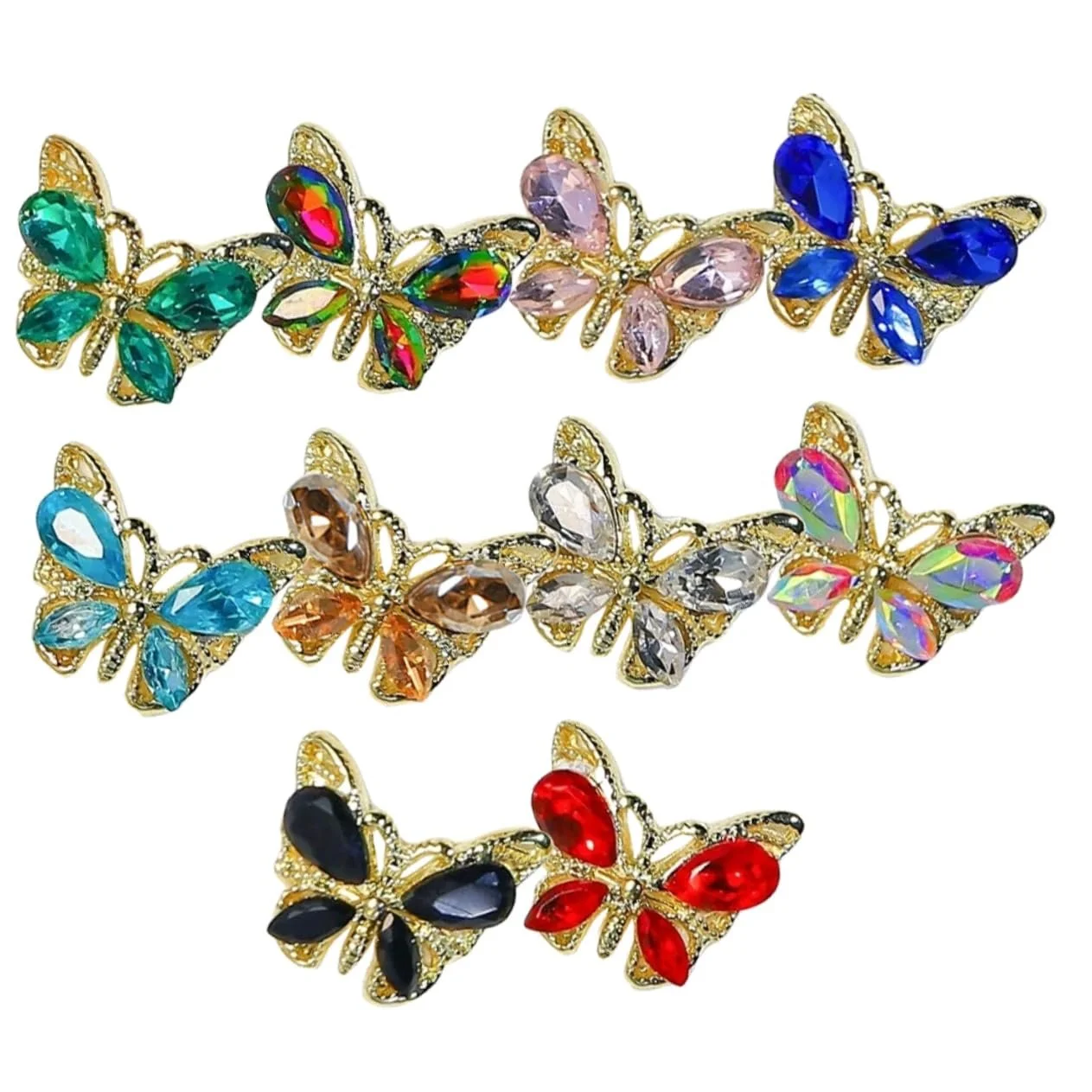 Підвіски для нігтів Healvian Набір. Метелик 3D, фото №3 Підвіски для нігтів Healvian Набір. Метелик 3D, фото №3