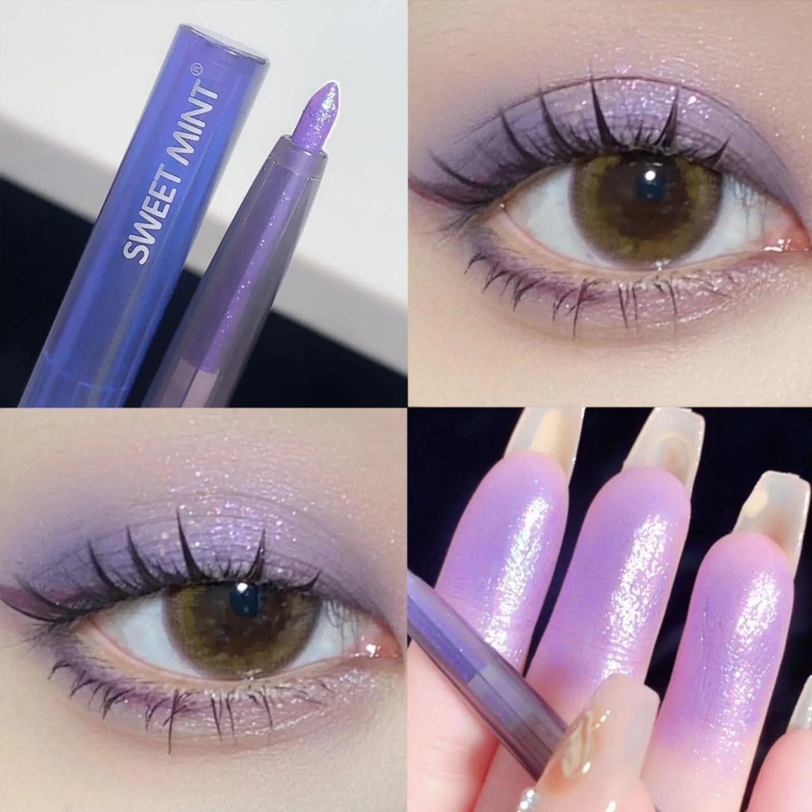 Олівець для очей WAHRE Блискучий Синя та Фіолетова, 2 шт., фото №5 Олівець для очей WAHRE Блискучий Синя та Фіолетова, 2 шт., фото №5