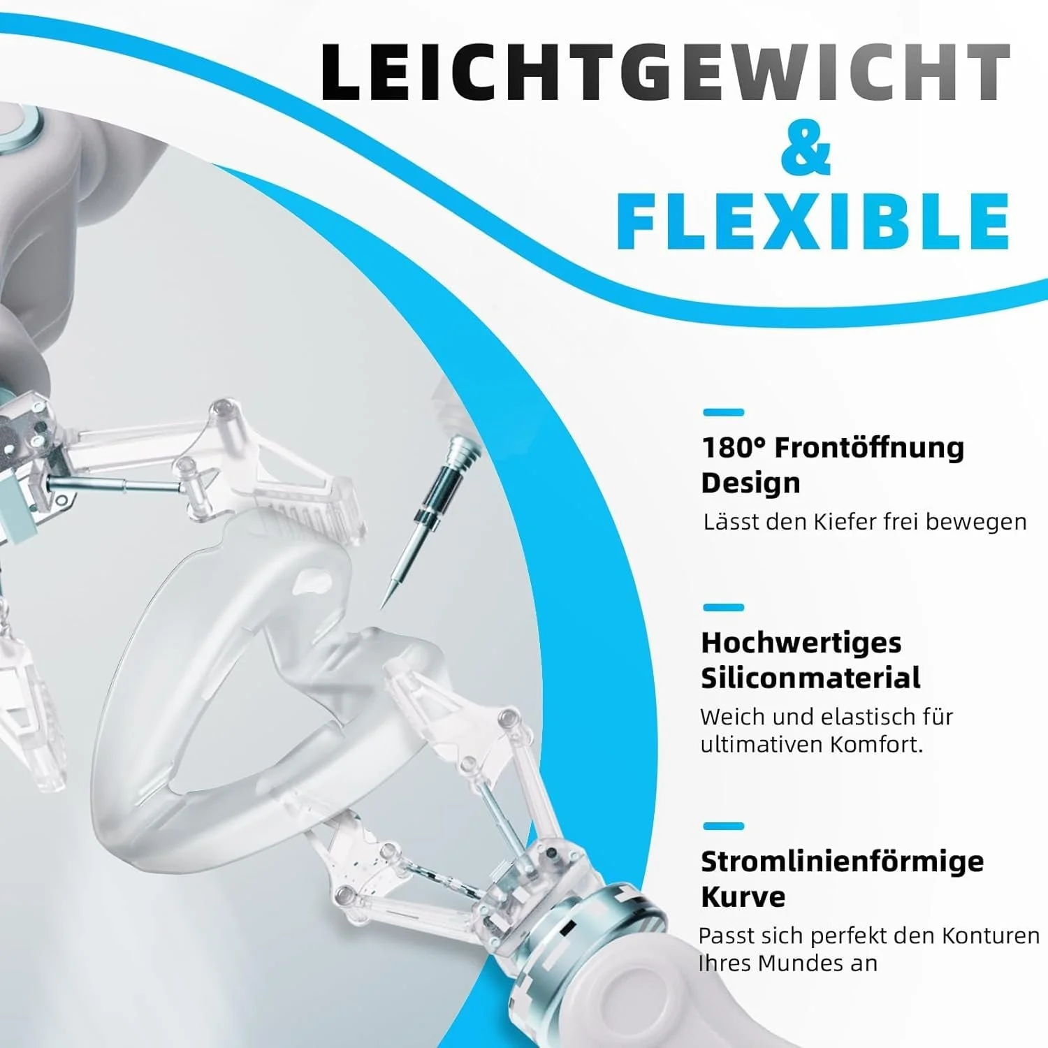 Щипці проти хропіння AIOUTGOGO, Легкі, проти хропіння, 180 градусів, білі (1 шт), фото №3 Щипці проти хропіння AIOUTGOGO, Легкі, проти хропіння, 180 градусів, білі (1 шт), фото №3