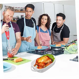 Противень OUNONA Керамический Прямоугольный с двумя ручками Термостойкий synthetic.ua - Фото 1