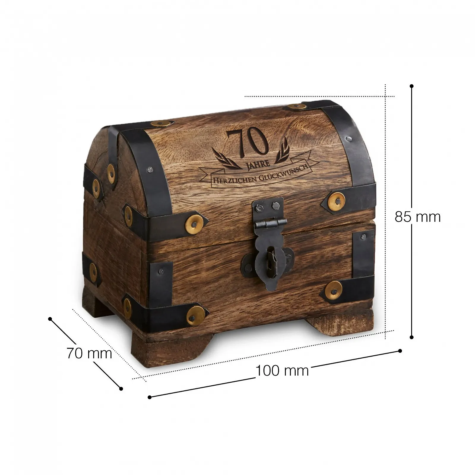 Скриня Casa Vivent 70th Birthday Дерев'яна, з гравіюванням, фото №6
