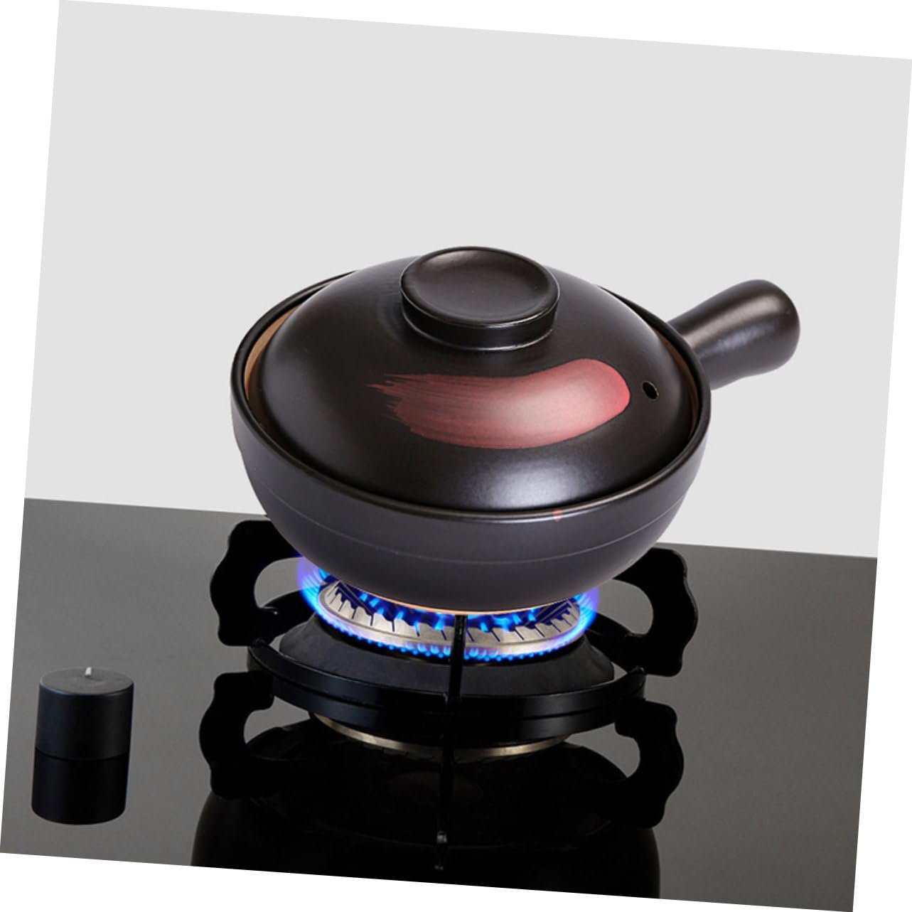 Горшок для приготовления Classic Clay Pot глиняный малый с одной ручкой термостойкий для газовых плит, фото №3