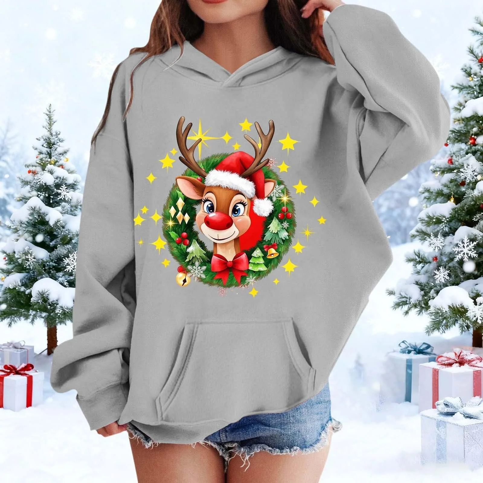 Худі Різдвяне для дітей Brand з принтом, святковий, фото №3