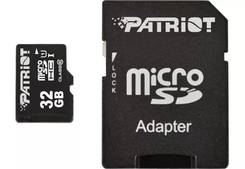Карта памяти MicroSDHC 32GB UHS-I Class 10 Patriot LX SD-adapter PSF32GMCSDHC10, фото №1