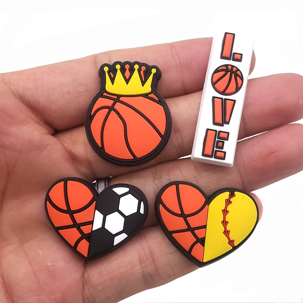 Джибитсы баскетбол basketball мяч 10 шт аксессуары крокс украшение, фото №3