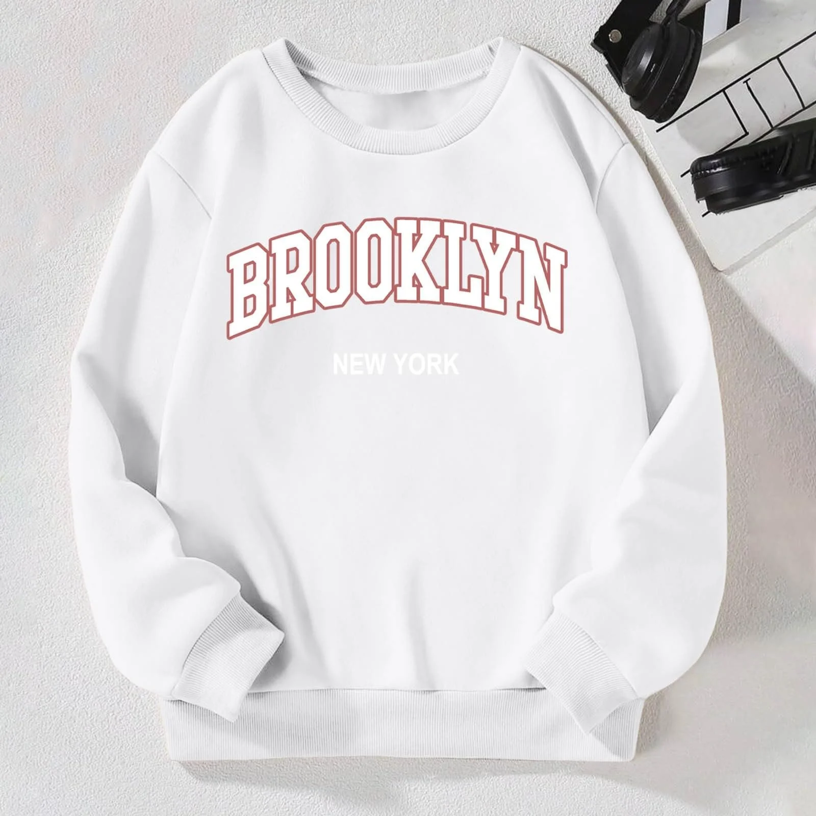 Зручна Толстовка для Дівчат з круглим вирізом, Довгим рукавом, фото №4