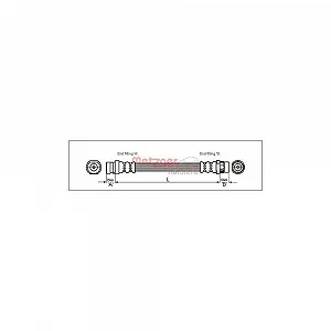 Тормозной шланг METZGER 4111169 RENAULT задний мост слева справа - Фото 1