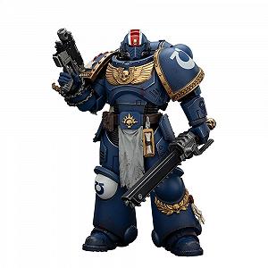 Экшн-фигурка JOYTOY Warhammer 40k Space Marine 1/18, лейтенант Тит Ультрамаринов, коллекционное издание, 12,7 см - Фото 1