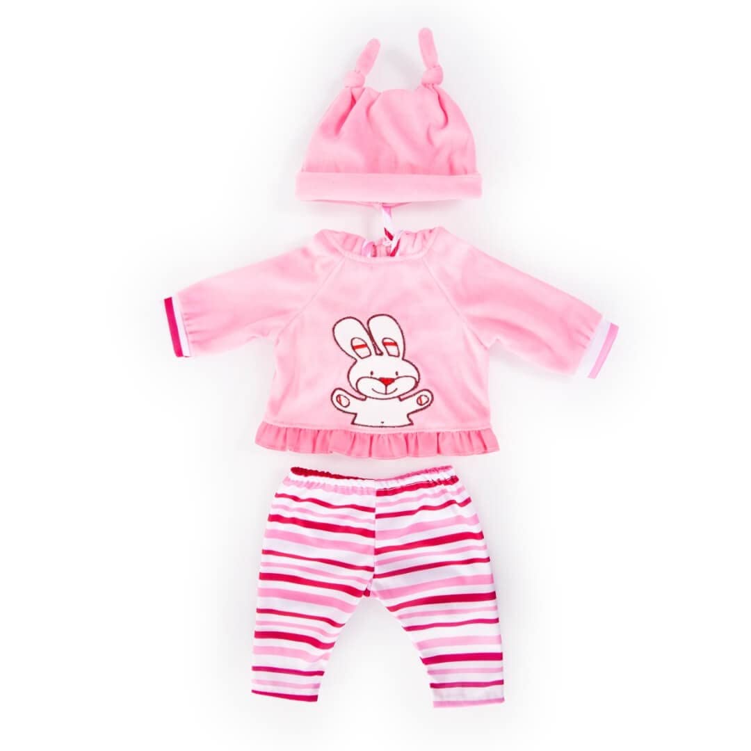 Одежда Bayer Design 84688AA для кукол 40-46 см, топ, брюки и остроконечная шляпа, комплект, одежда с кроликом, однотонный, розовый, полосы, S, фото №2 Одежда Bayer Design 84688AA для кукол 40-46 см, топ, брюки и остроконечная шляпа, комплект, одежда с кроликом, однотонный, розовый, полосы, S, фото №2